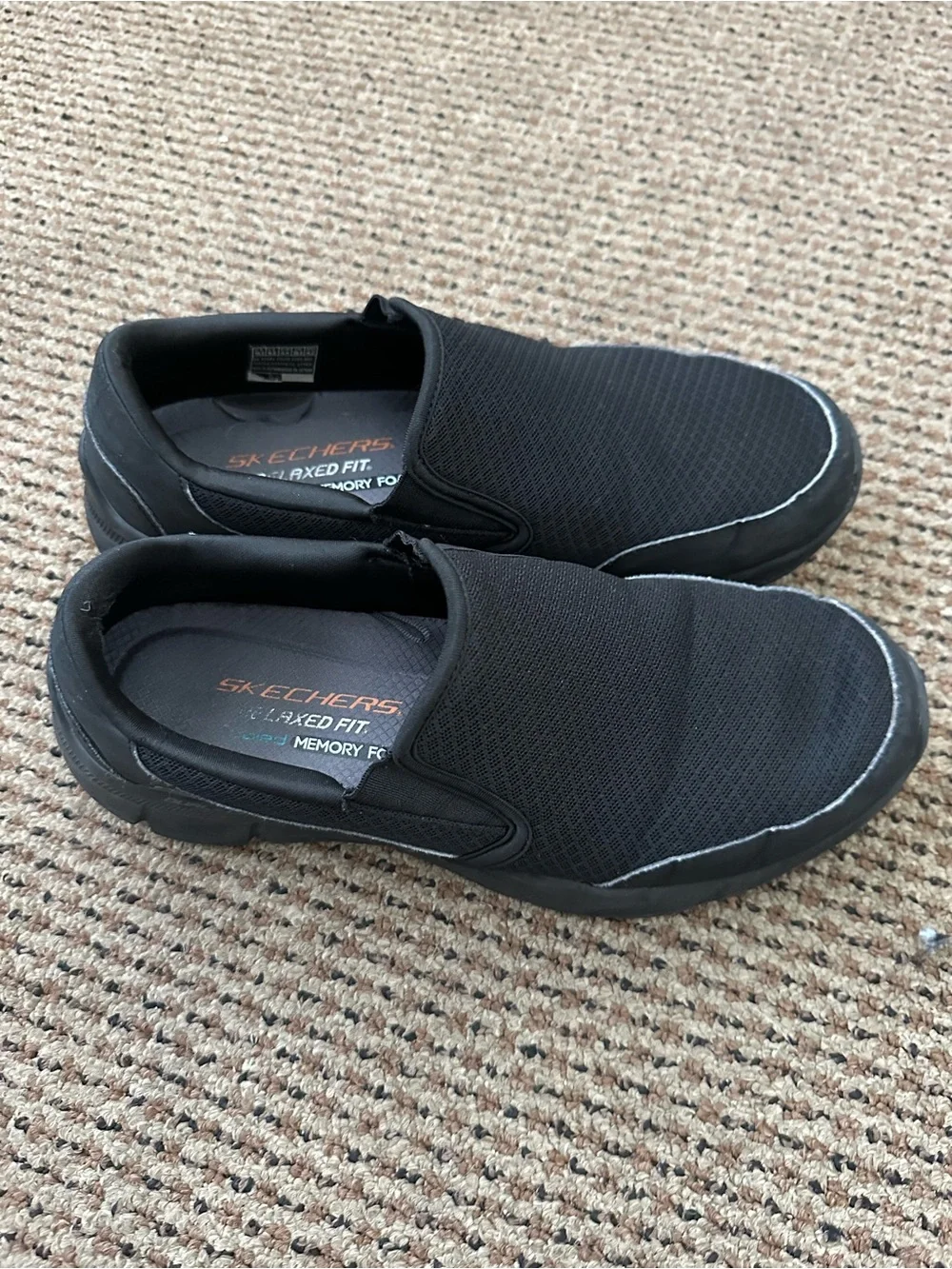 Skechers Men's Black Slip-On Comfort Loafers